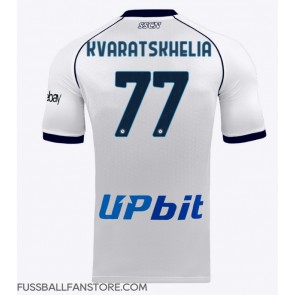 SSC Napoli Khvicha Kvaratskhelia #77 Replik Auswärtstrikot 2023-24 Kurzarm